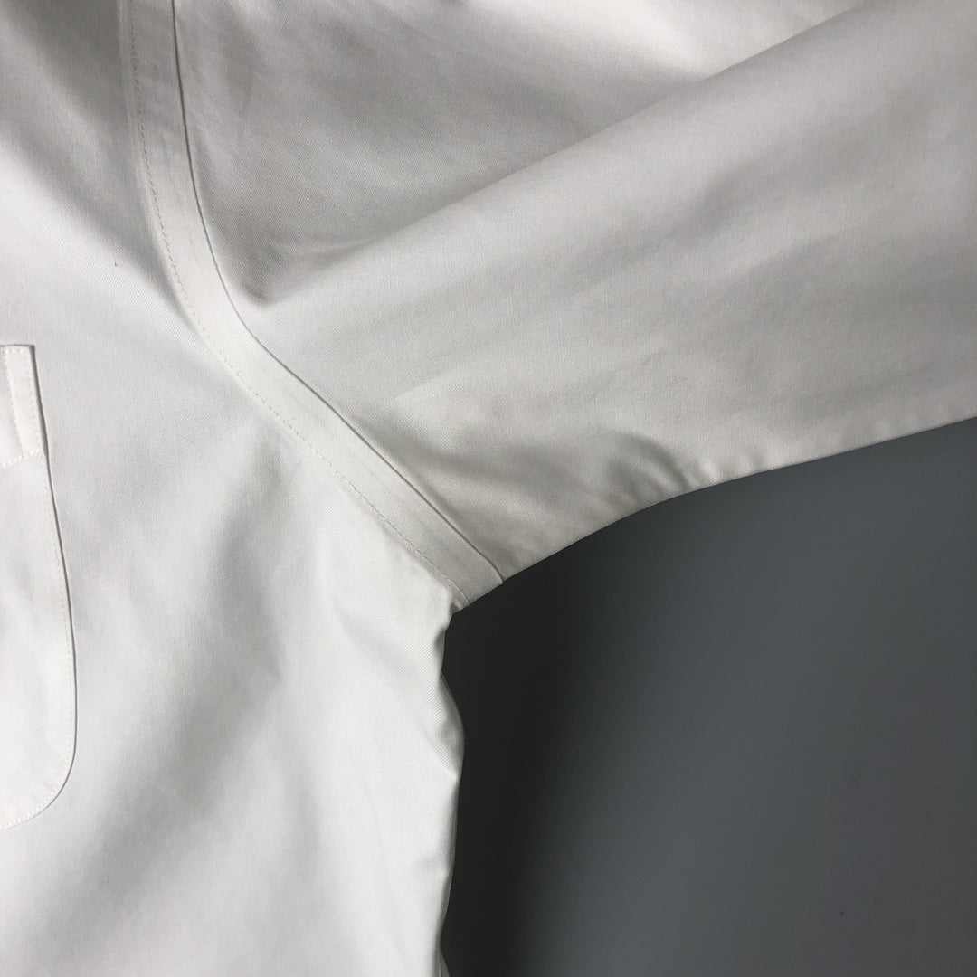 Brooks Brothers Est.1818 Classic Long Sleeve Button-Down Shirt, Men's Size L Supima Cotton white type Vintage Second Hand