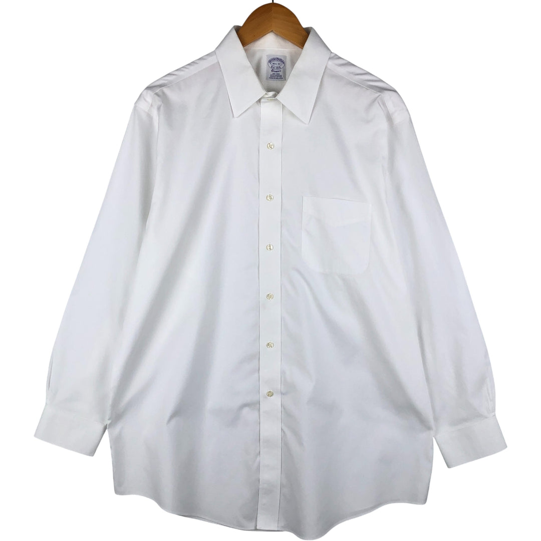 Brooks Brothers Est.1818 Long Sleeve Cotton Shirt, Men's Size L Supima Cotton white type Vintage Second Hand