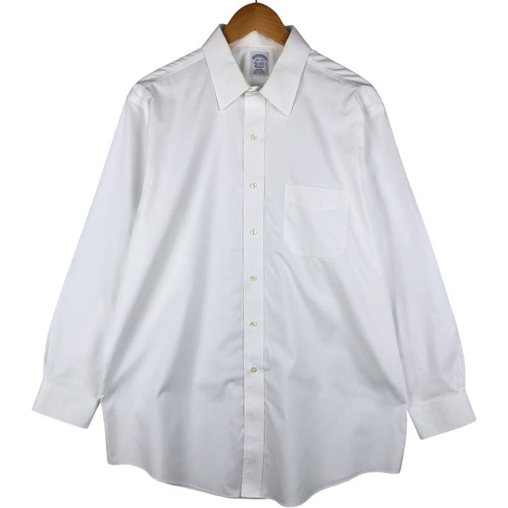 Brooks Brothers Est.1818 Long Sleeve Cotton Shirt, Men's Size L Supima Cotton white type Vintage Second Hand