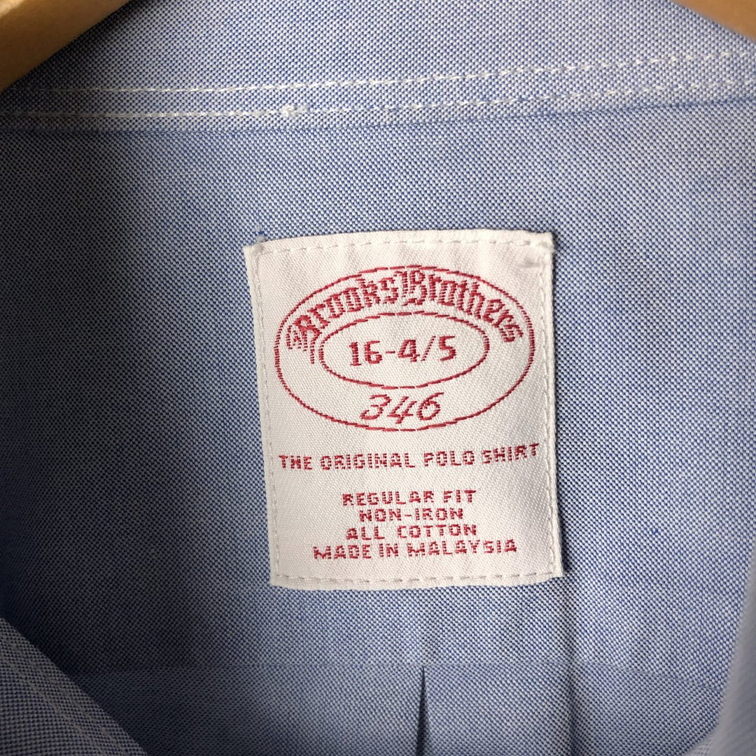 Brooks Brothers 346 long sleeve button-down shirt, men's size L cotton Blue type light blue Vintage Second Hand