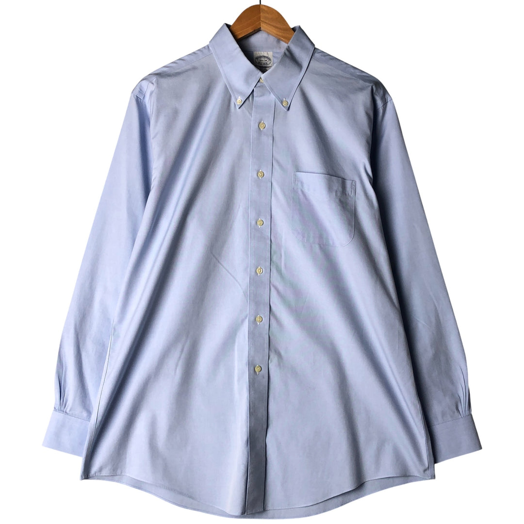 Brooks Brothers Est.1818 Long Sleeve Button-Down Shirt, Men's Size L cotton Blue type light blue Vintage Second Hand