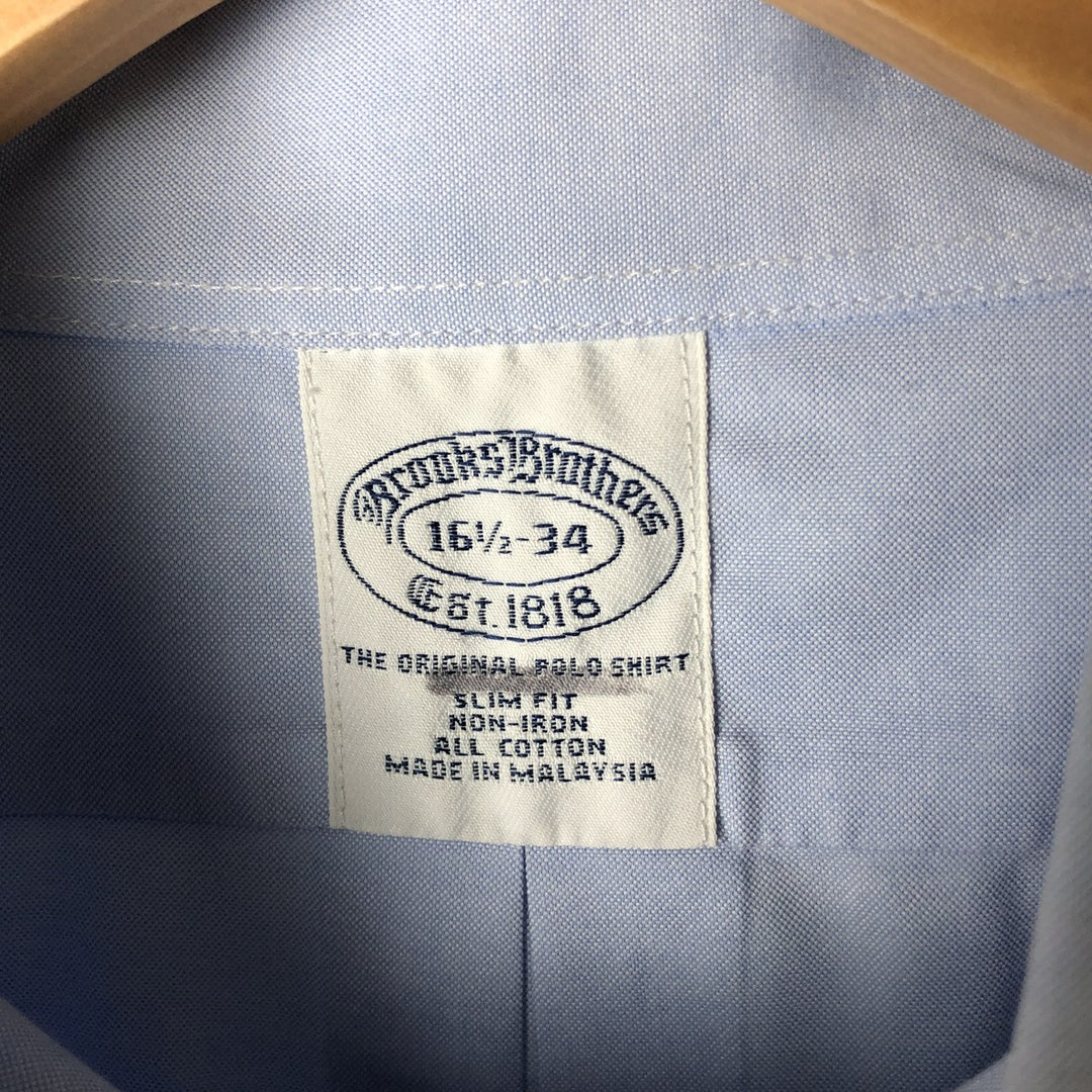 Brooks Brothers Est.1818 Long Sleeve Button-Down Shirt, Men's Size L cotton Blue type light blue Vintage Second Hand