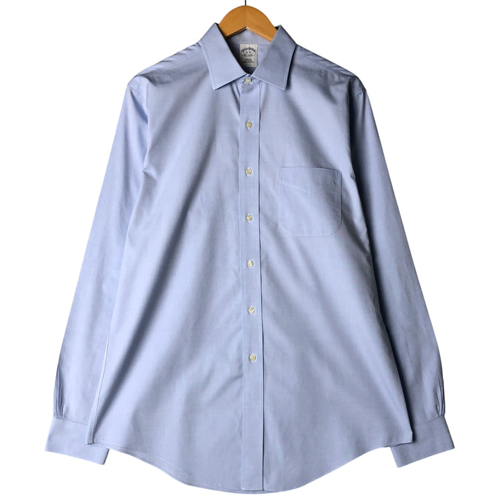 Brooks Brothers Est.1818 Long Sleeve Cotton Shirt, Men's Size L cotton Blue type light blue Vintage Second Hand