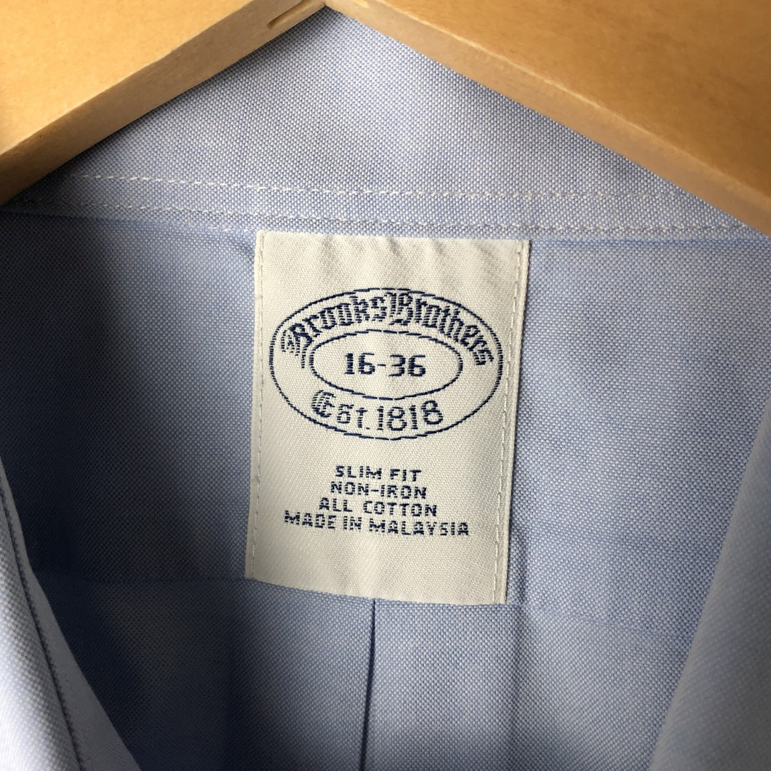 Brooks Brothers Est.1818 Long Sleeve Cotton Shirt, Men's Size L cotton Blue type light blue Vintage Second Hand
