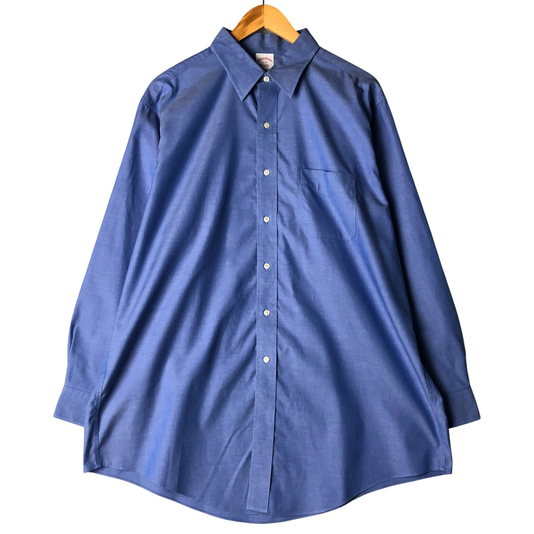 Brooks Brothers Est.1818 Long Sleeve Cotton Shirt, Men's XL cotton blue type Vintage Second Hand