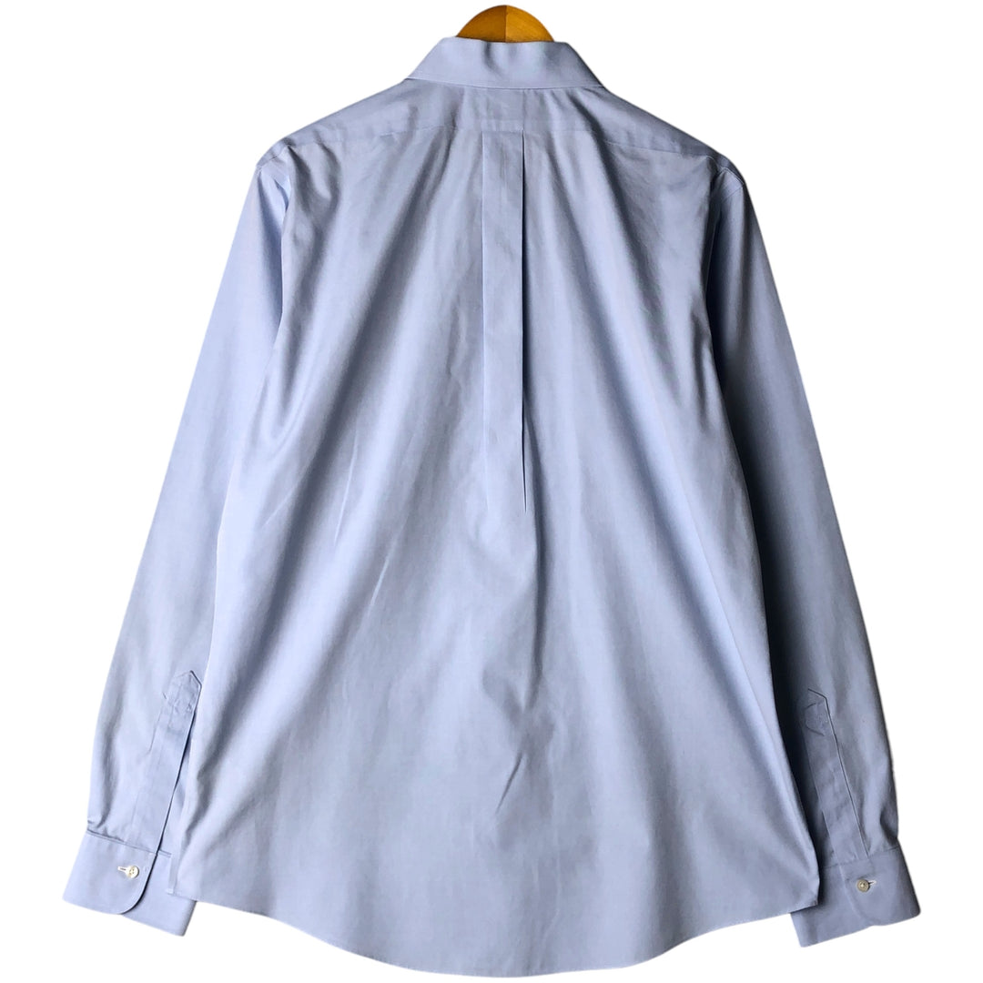 Brooks Brothers Est. 1818 REGENT Wide Collar Long Sleeve Cotton Shirt, Men's Size L Supima Cotton Blue type light blue Vintage Second Hand