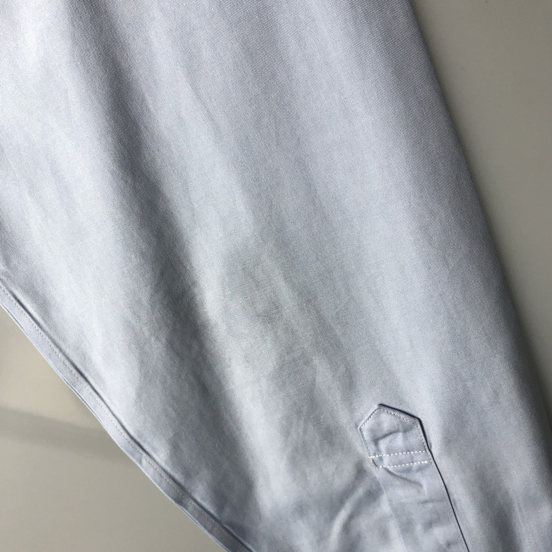 Brooks Brothers Est. 1818 REGENT Wide Collar Long Sleeve Cotton Shirt, Men's Size L Supima Cotton Blue type light blue Vintage Second Hand