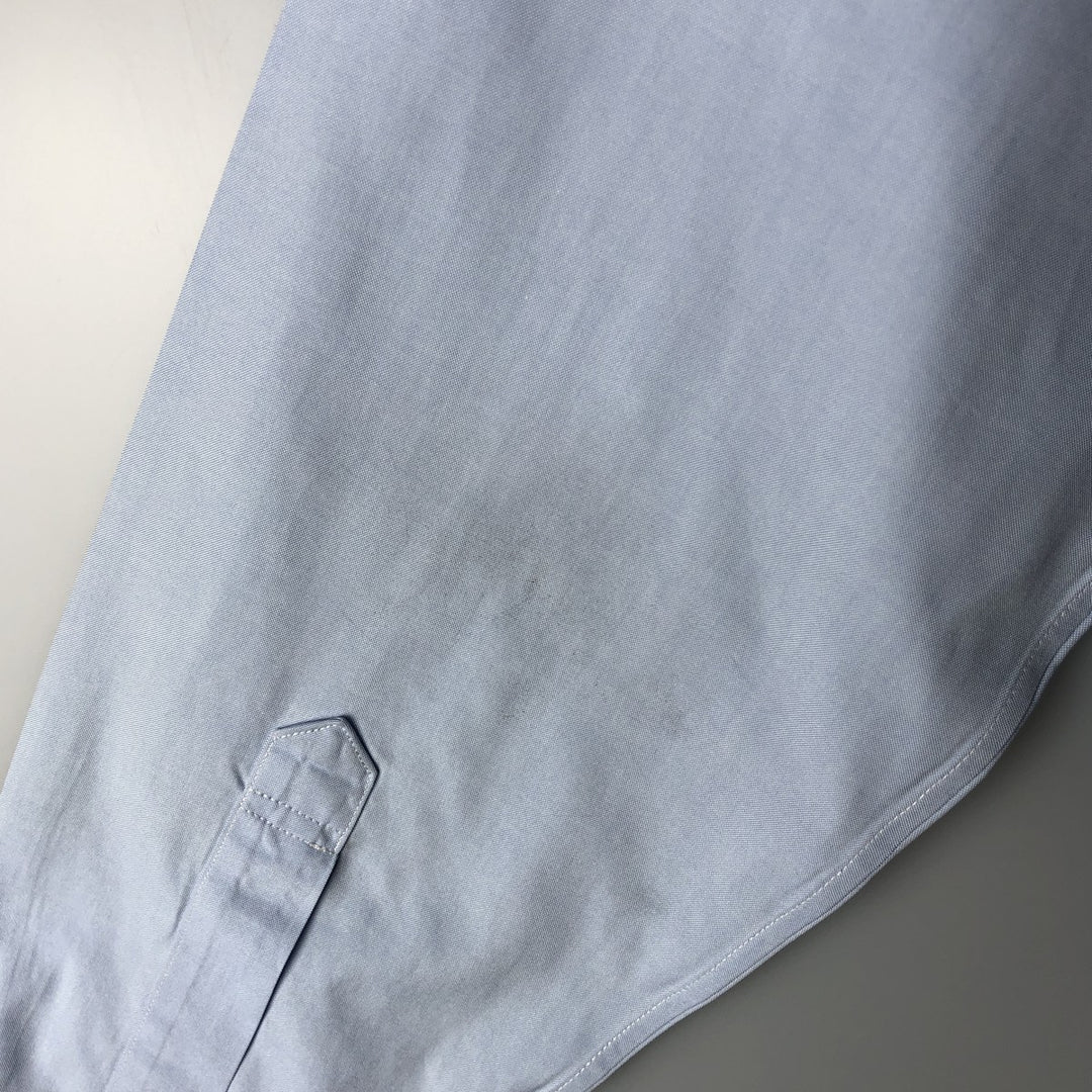 Brooks Brothers Est. 1818 REGENT Wide Collar Long Sleeve Cotton Shirt, Men's Size L Supima Cotton Blue type light blue Vintage Second Hand