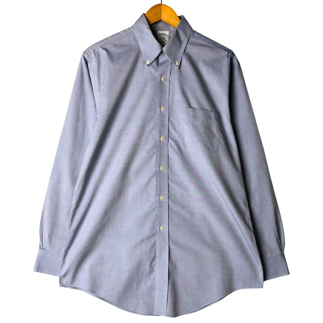 Brooks Brothers Est.1818 Long Sleeve Button-Down Shirt, Men's Size L cotton Blue type light blue Vintage Second Hand