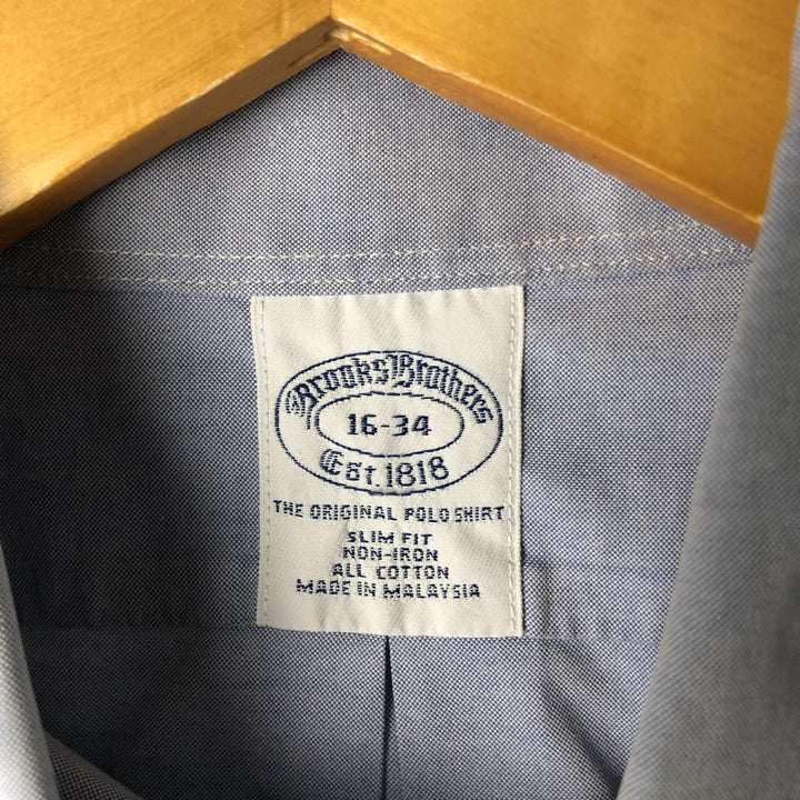 Brooks Brothers Est.1818 Long Sleeve Button-Down Shirt, Men's Size L cotton Blue type light blue Vintage Second Hand