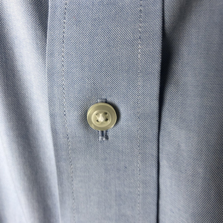 Brooks Brothers 1818 REGENT Wide Collar Long Sleeve Button-Down Shirt, Men's Size L cotton Blue type light blue Vintage Second Hand