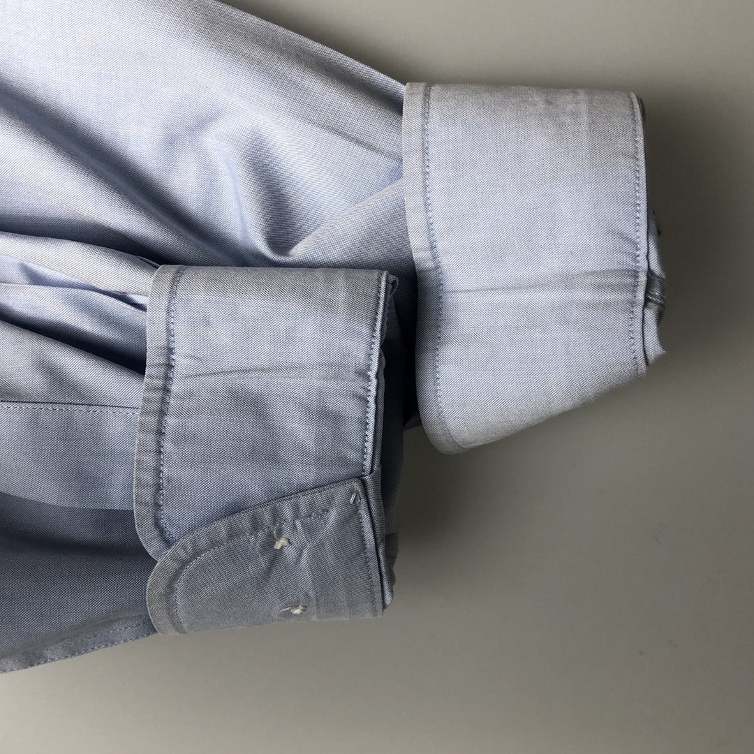 Brooks Brothers 1818 REGENT Wide Collar Long Sleeve Button-Down Shirt, Men's Size L cotton Blue type light blue Vintage Second Hand