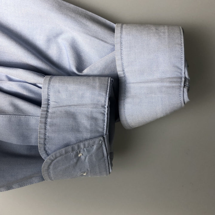 Brooks Brothers 1818 REGENT Wide Collar Long Sleeve Button-Down Shirt, Men's Size L cotton Blue type light blue Vintage Second Hand