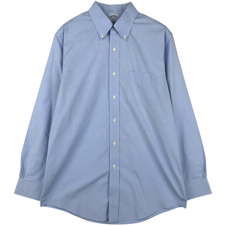 Brooks Brothers Est. 1818 REGENT Long Sleeve Button-Down Shirt, Men's Size Medium Supima Cotton Blue type light blue Vintage Second Hand