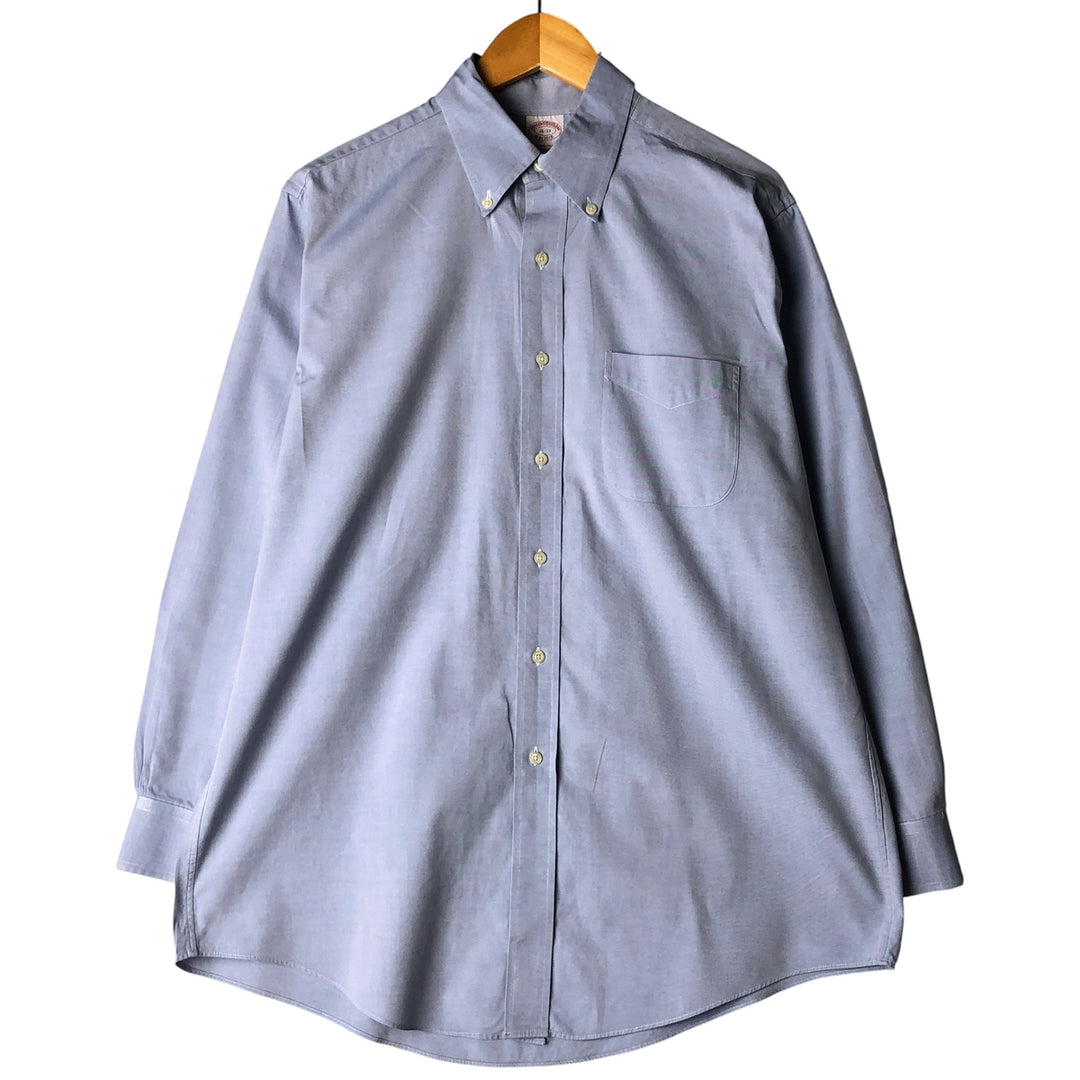 Brooks Brothers Est.1818 Long Sleeve Button-Down Shirt, Men's Size L cotton Blue type light blue Vintage Second Hand