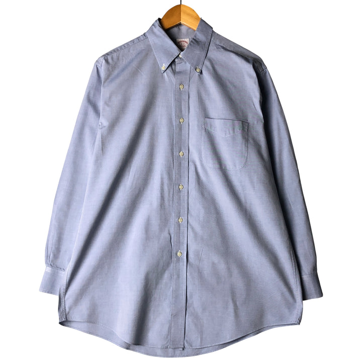 Brooks Brothers Est.1818 Long Sleeve Button-Down Shirt, Men's Size L cotton Blue type light blue Vintage Second Hand