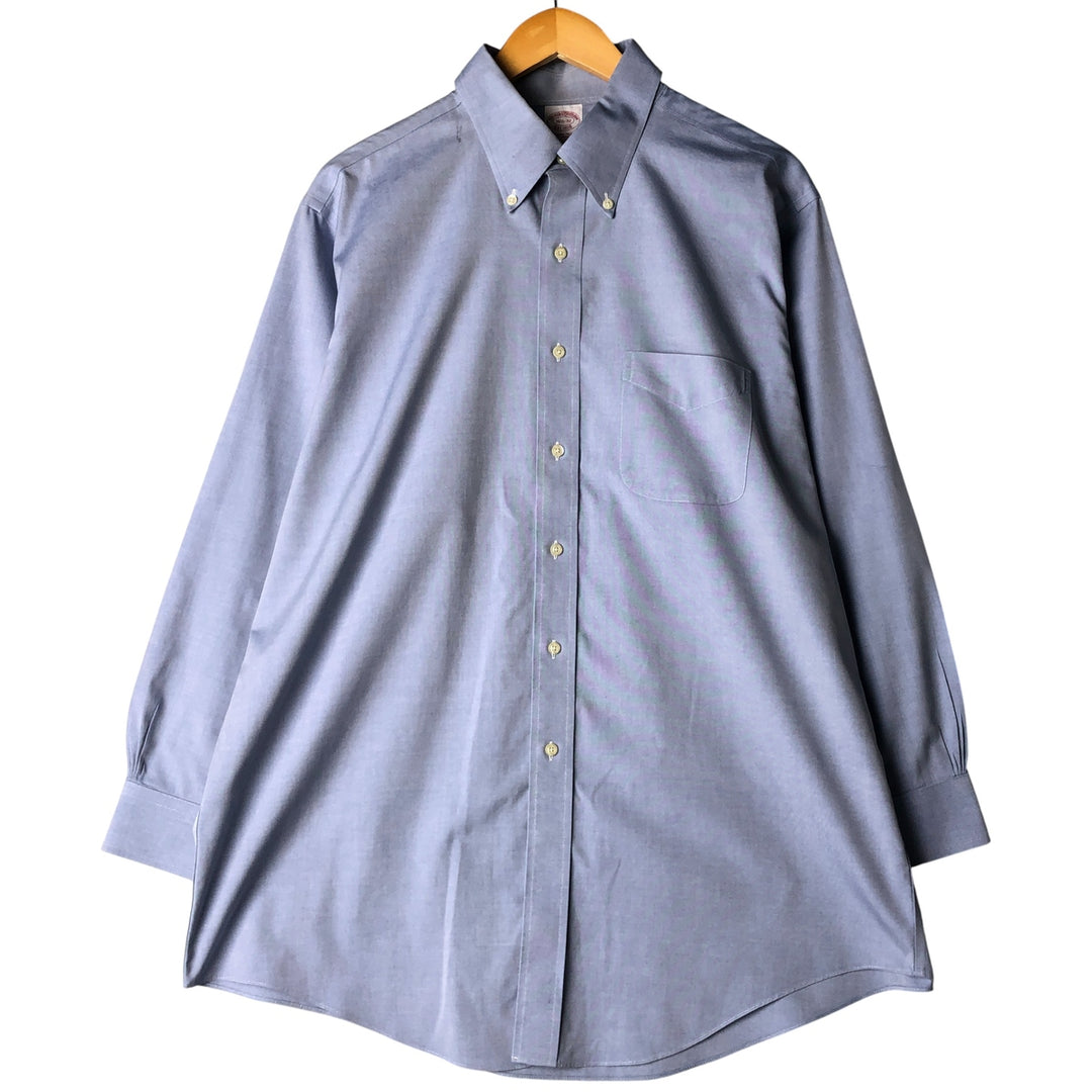 Brooks Brothers Est. 1818 Traditional Fit Long Sleeve Button-Down Shirt, Men's Size L Supima Cotton Blue type light blue Vintage Second Hand