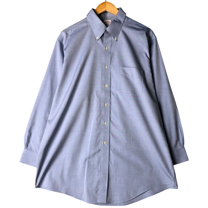 Brooks Brothers Est. 1818 Traditional Fit Long Sleeve Button-Down Shirt, Men's Size L Supima Cotton Blue type light blue Vintage Second Hand