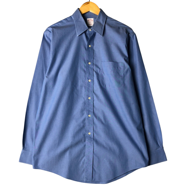 Brooks Brothers 346 long sleeve cotton shirt, men's size M cotton blue type Vintage Second Hand