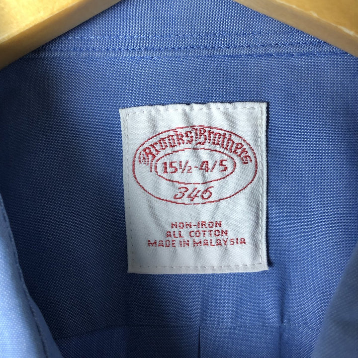 Brooks Brothers 346 long sleeve cotton shirt, men's size M cotton blue type Vintage Second Hand