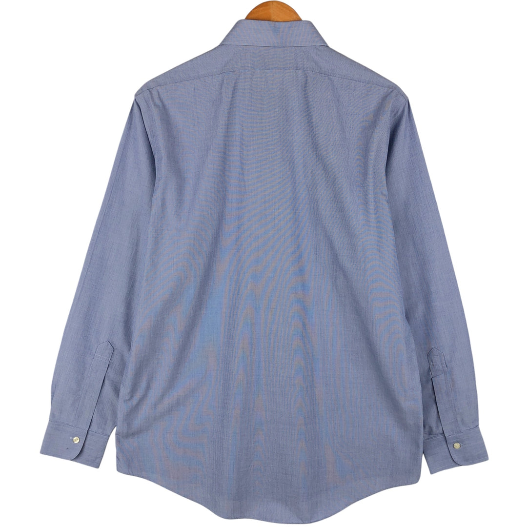 Brooks Brothers Est.1818 MILANO Wide Collar Long Sleeve Cotton Shirt, Men's Size L Supima Cotton Blue type light blue Vintage Second Hand