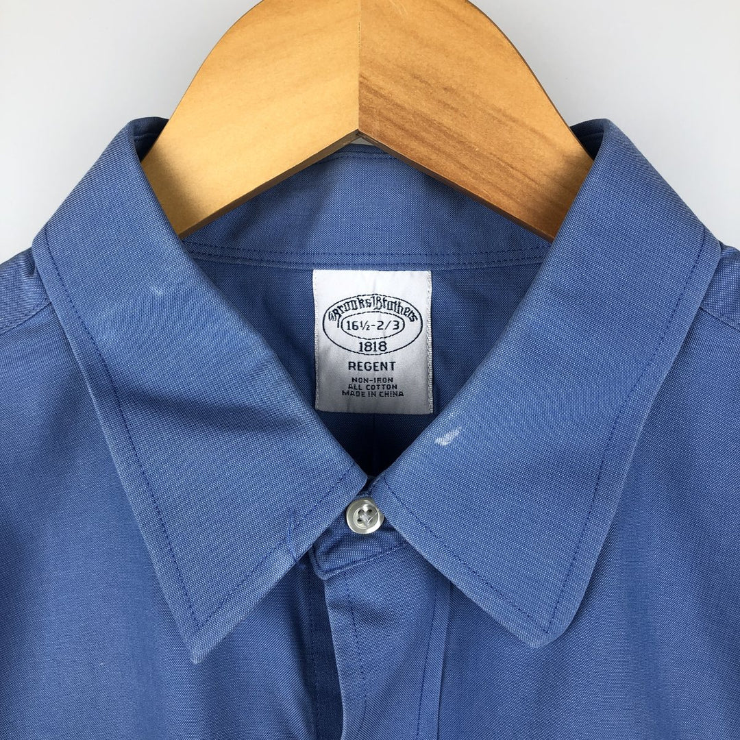Brooks Brothers Est.1818 REGENT Long Sleeve Button Down Shirt Men's Size L cotton Blue type light blue Vintage Second Hand
