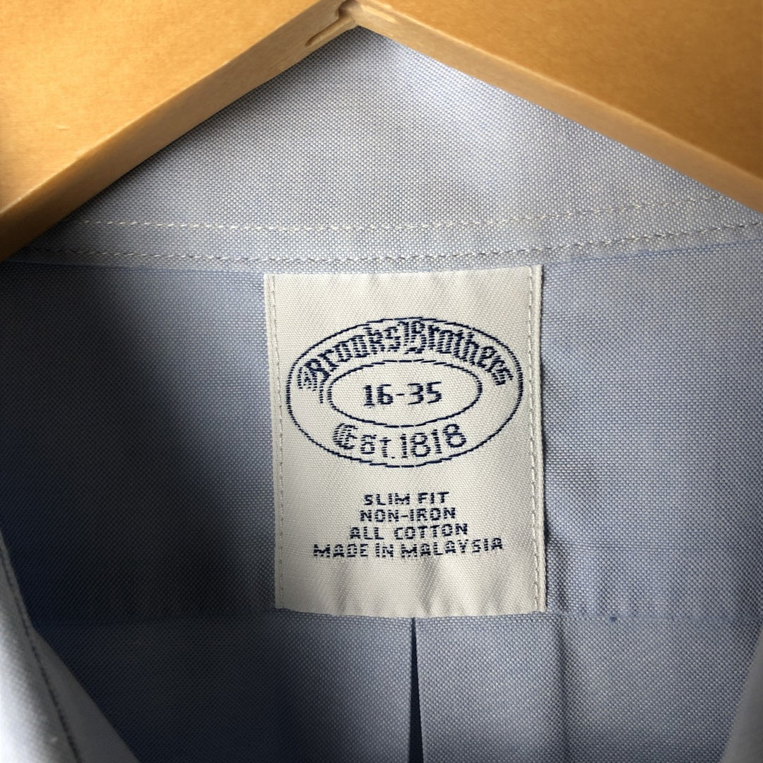 Brooks Brothers Est.1818 Long Sleeve Cotton Shirt, Men's Size L cotton Blue type light blue Vintage Second Hand
