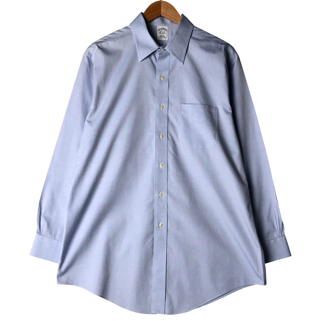 Brooks Brothers Est.1818 Long Sleeve Cotton Shirt, Men's Size L cotton Blue type light blue Vintage Second Hand