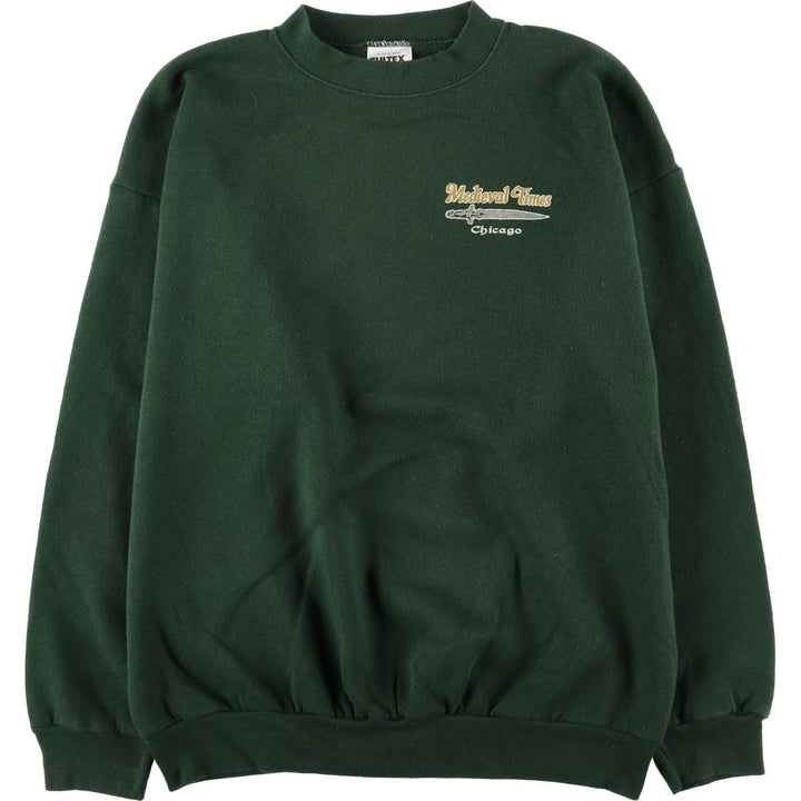 Vintage 90'S Tultex Medieval Times Advertising Sweatshirt, Men's Size L cotton Green type dark green Vintage Second Hand