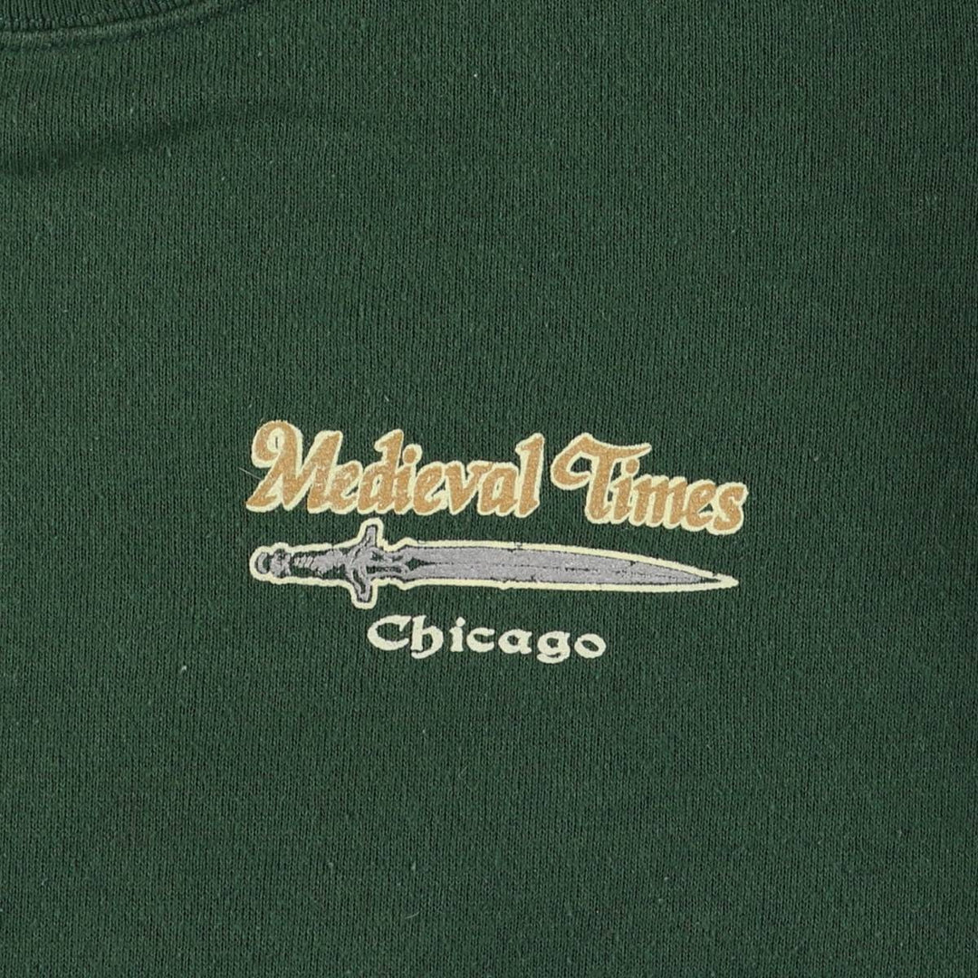 Vintage 90'S Tultex Medieval Times Advertising Sweatshirt, Men's Size L cotton Green type dark green Vintage Second Hand