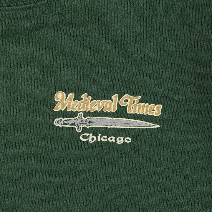 Vintage 90'S Tultex Medieval Times Advertising Sweatshirt, Men's Size L cotton Green type dark green Vintage Second Hand