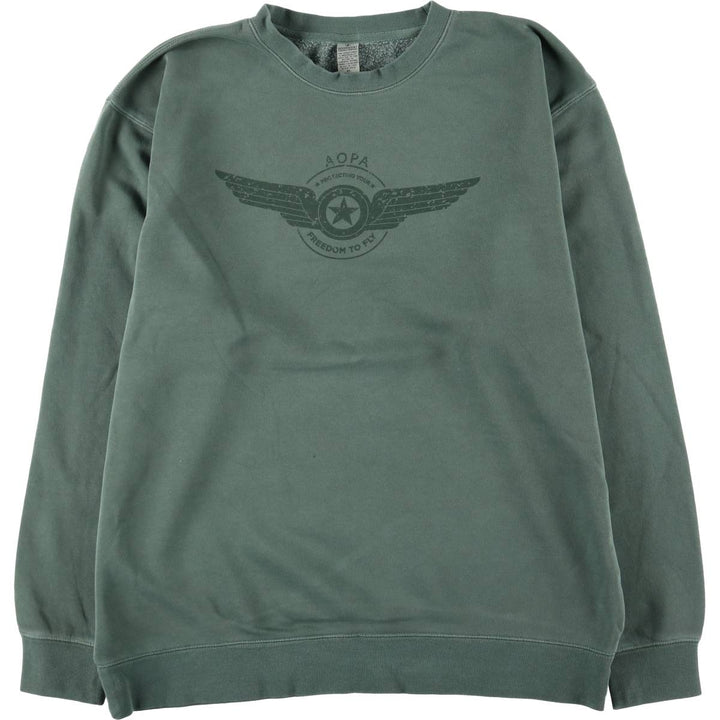 INDEPENDENT Printed Sweatshirt, Men's XL cotton Mint green Vintage Second Hand