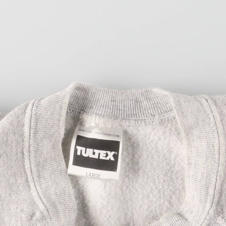 Vintage 90'S Tultex printed sweatshirt, USA made, men's size L. cotton gray type Vintage Second Hand