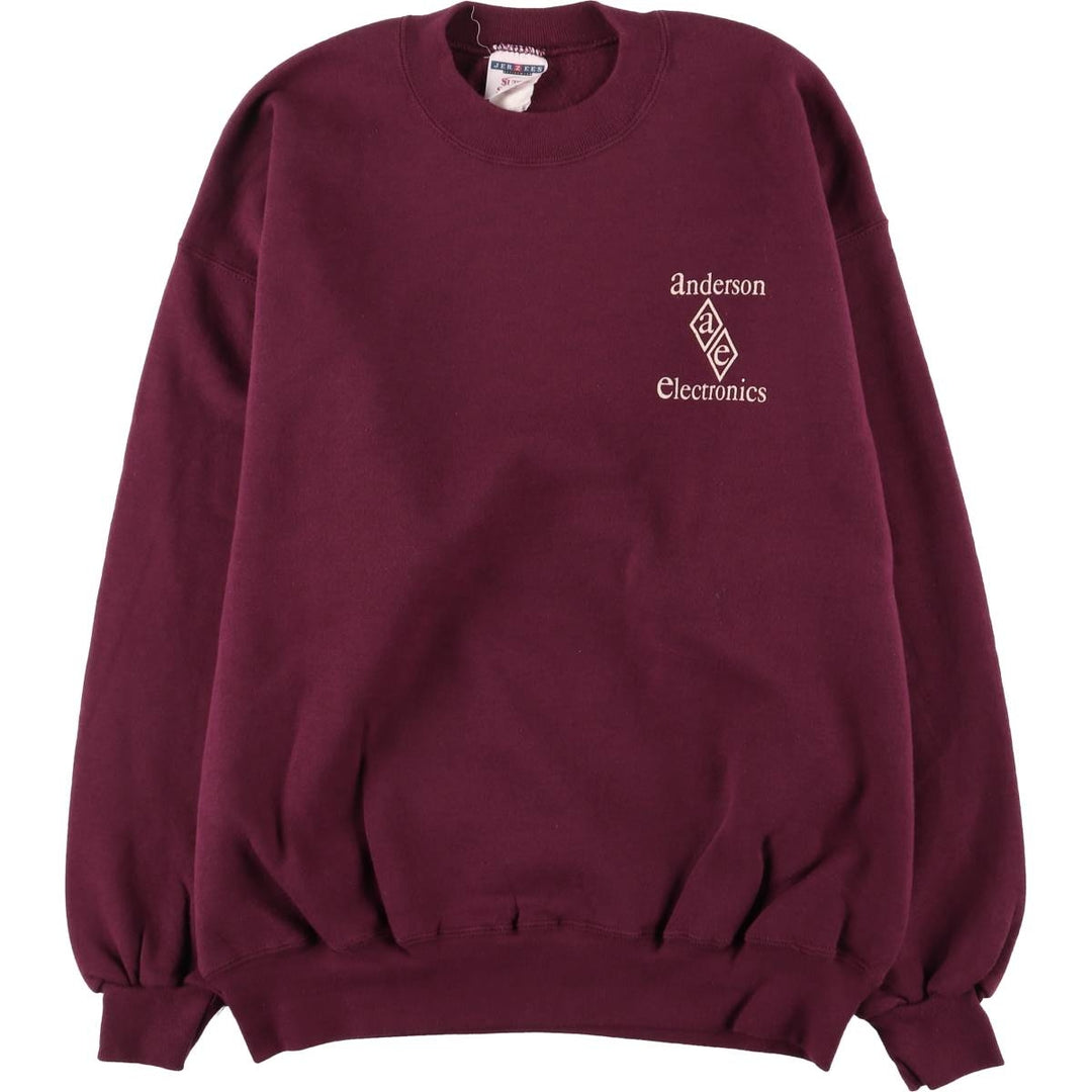 2000'S ~ Jerzees Printed Sweatshirt, Men's XL cotton burgundy type Vintage Second Hand