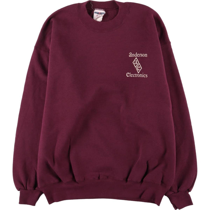 2000'S ~ Jerzees Printed Sweatshirt, Men's XL cotton burgundy type Vintage Second Hand