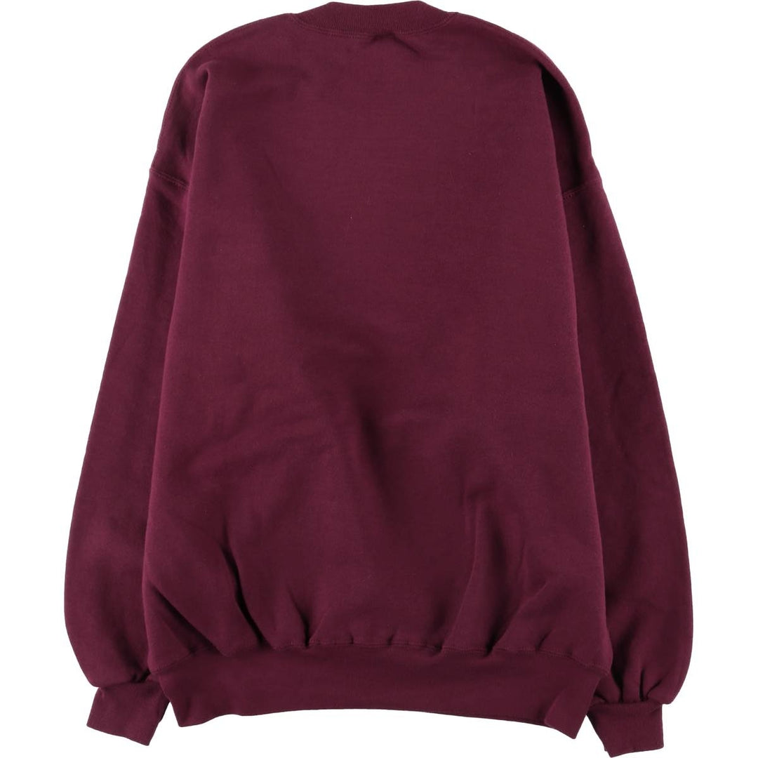 2000'S ~ Jerzees Printed Sweatshirt, Men's XL cotton burgundy type Vintage Second Hand