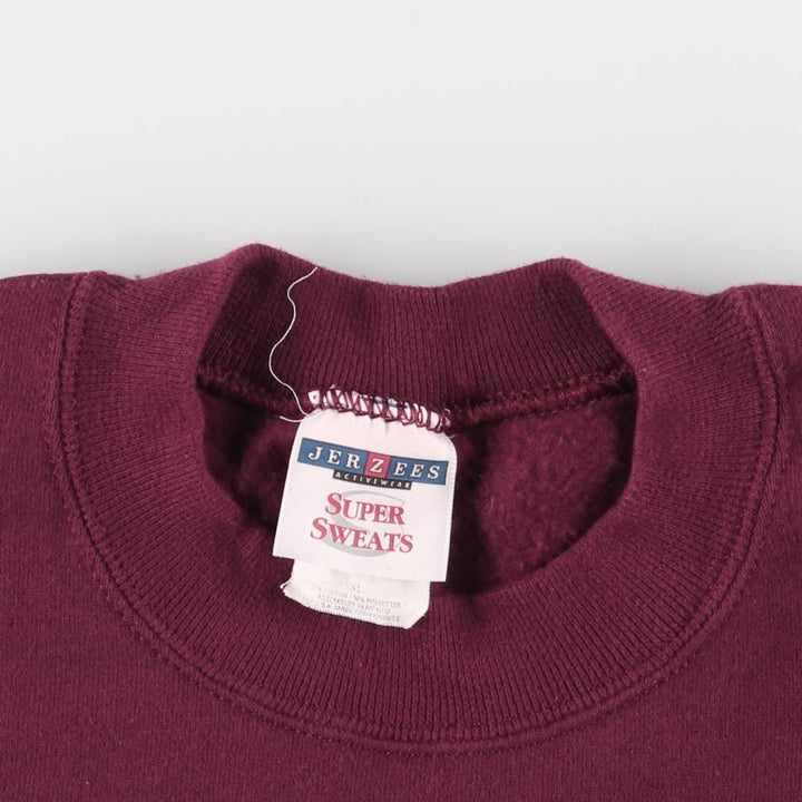 2000'S ~ Jerzees Printed Sweatshirt, Men's XL cotton burgundy type Vintage Second Hand