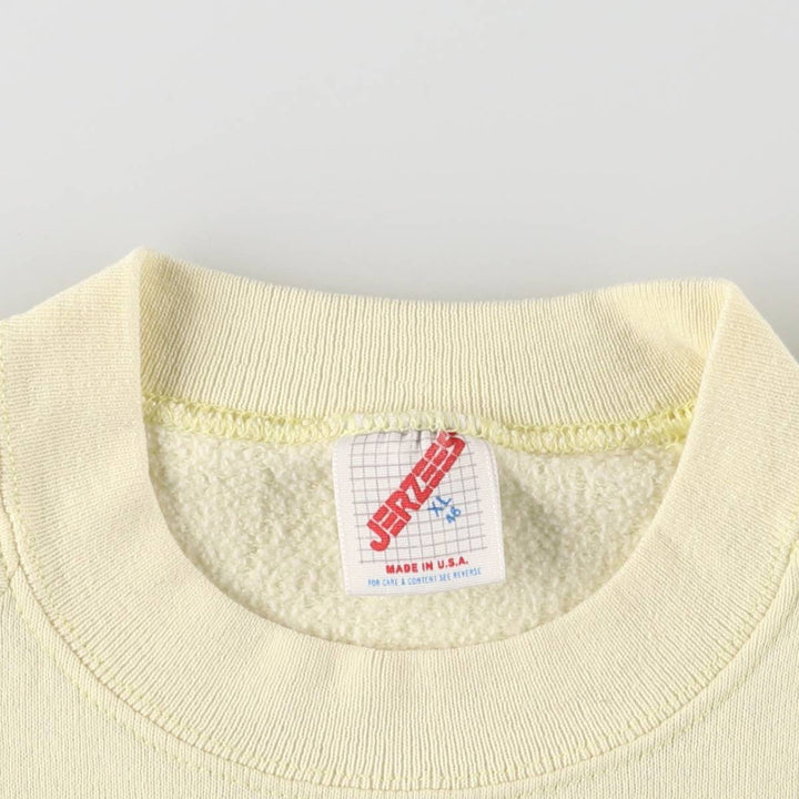 80s-90'S Jerzees Crocodile Pattern Character Sweatshirt, Made in USA, Men's Size XL cotton lemon yellow Vintage Second Hand