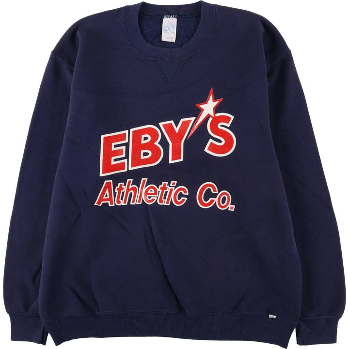Vintage printed sweatshirt, made in the USA, size L, men's size L polyester navy blue type Vintage Second Hand