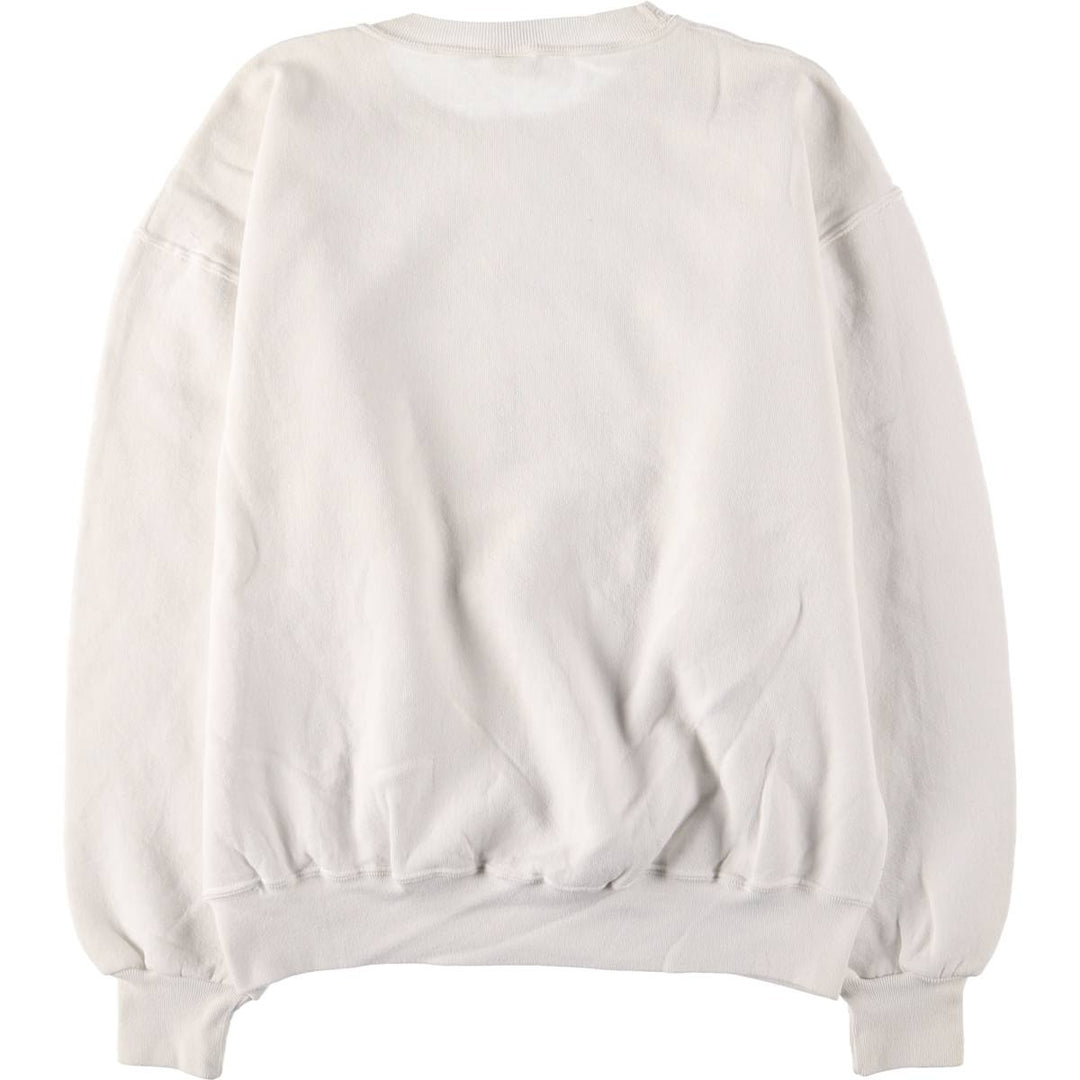 Vintage 90'S Russell printed sweatshirt, size L, men's cotton white type Vintage Second Hand