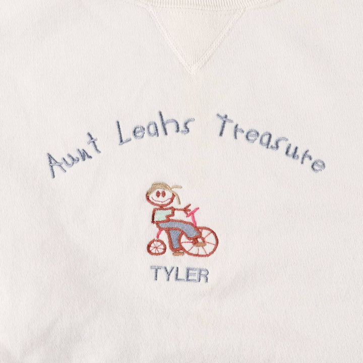Vintage 90'S Russell printed sweatshirt, size L, men's cotton white type Vintage Second Hand
