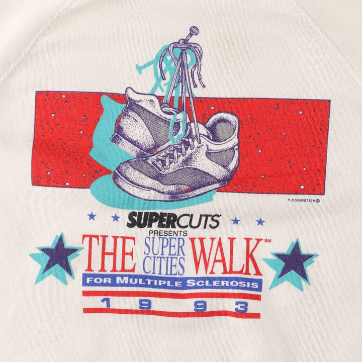 90'S Hanes ACTIVEWEAR Printed Sweatshirt Trainer Made in USA Men's XL Vintage cotton white type Vintage Second Hand