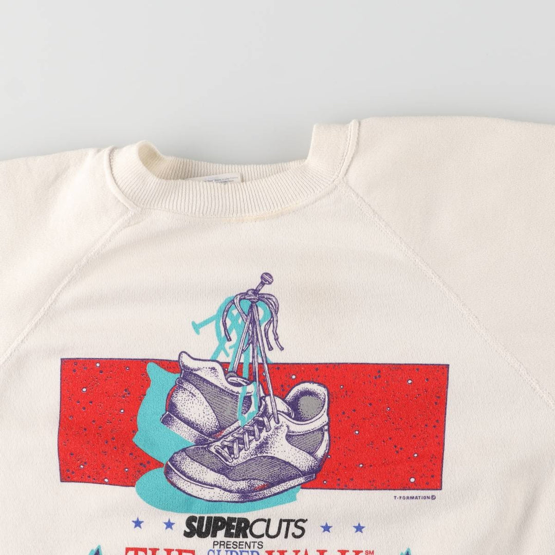 90'S Hanes ACTIVEWEAR Printed Sweatshirt Trainer Made in USA Men's XL Vintage cotton white type Vintage Second Hand