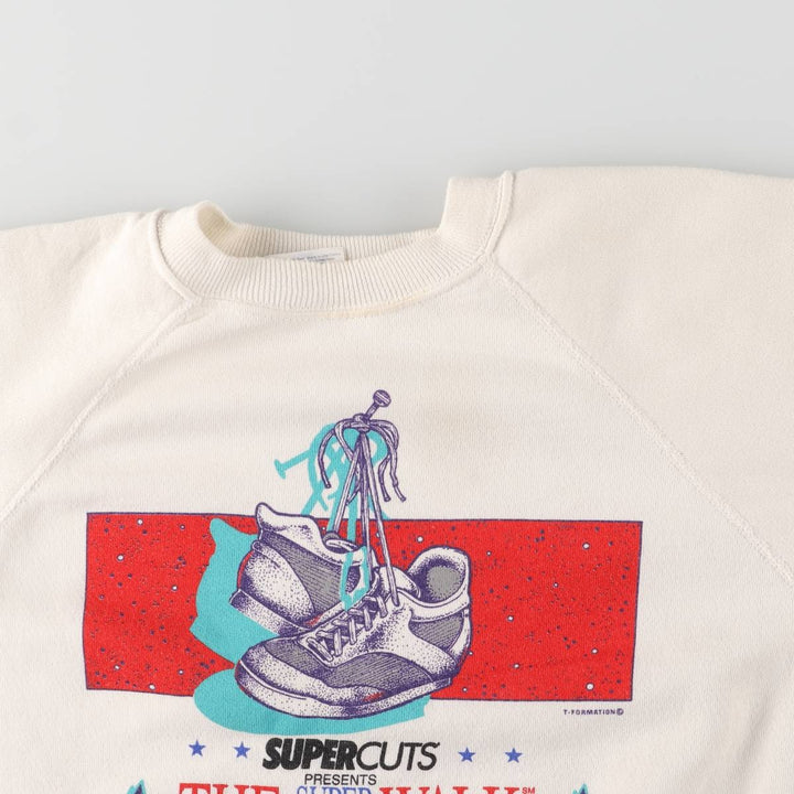 90'S Hanes ACTIVEWEAR Printed Sweatshirt Trainer Made in USA Men's XL Vintage cotton white type Vintage Second Hand