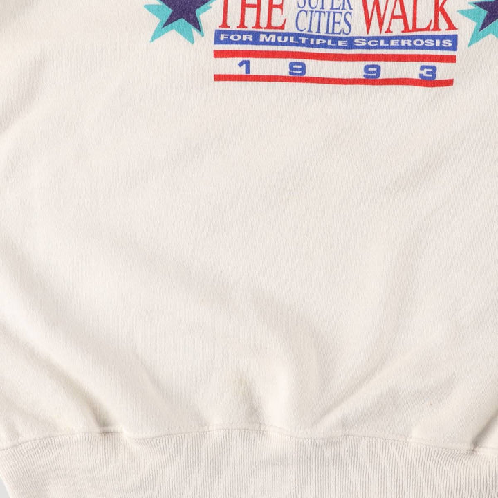 90'S Hanes ACTIVEWEAR Printed Sweatshirt Trainer Made in USA Men's XL Vintage cotton white type Vintage Second Hand