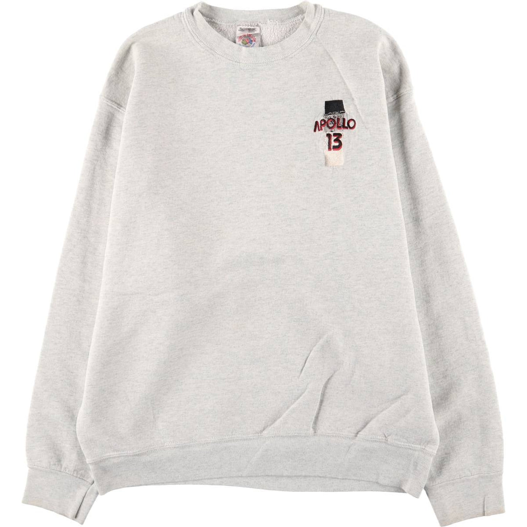 Vintage 90'S Fruit of the Loom sweatshirt, Made in USA, Men's XL cotton gray type Vintage Second Hand