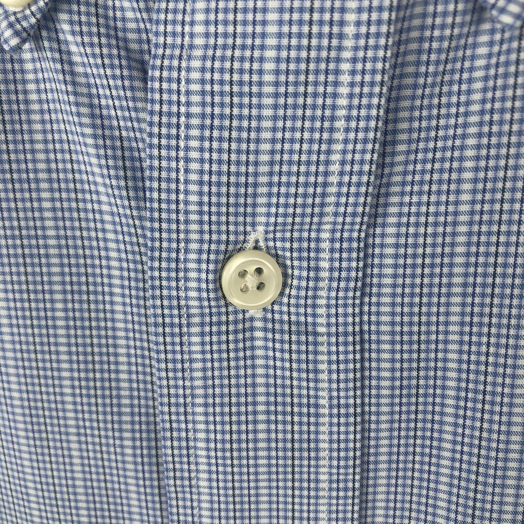 Ralph Lauren YARMOUTH Long Sleeve Button Down Check Shirt Men's XL cotton blue type Vintage Second Hand