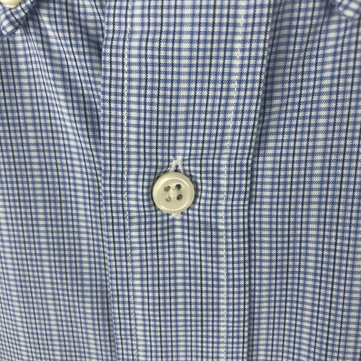Ralph Lauren YARMOUTH Long Sleeve Button Down Check Shirt Men's XL cotton blue type Vintage Second Hand