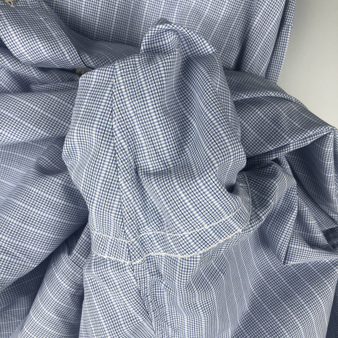 Ralph Lauren YARMOUTH Long Sleeve Button Down Check Shirt Men's XL cotton blue type Vintage Second Hand