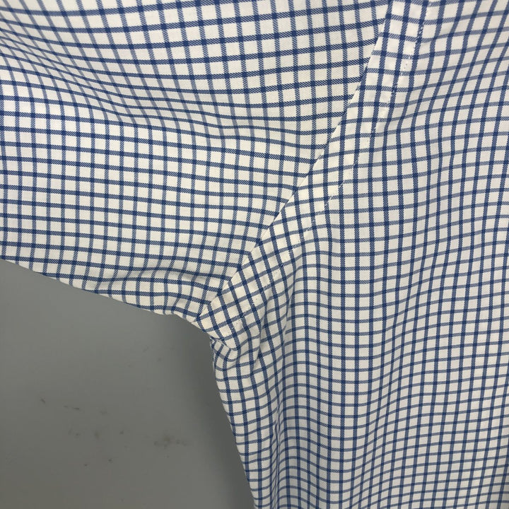 Ralph Lauren POLO by Ralph Custom Fit Gingham Check Long Sleeve Button-Down Check Shirt, Men's Size L cotton blue type Vintage Second Hand